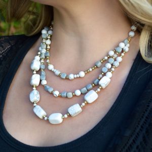 Howlite Multi-strand Necklace