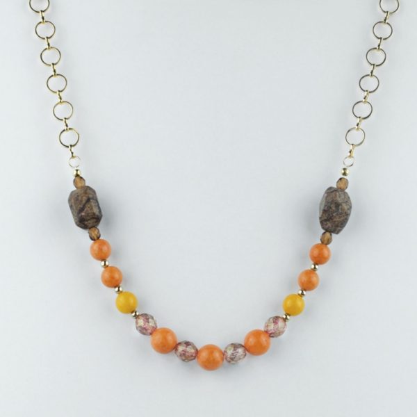 orange mountain jade necklace