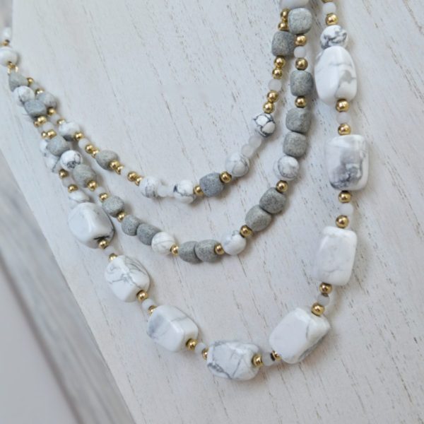 white howlite necklace