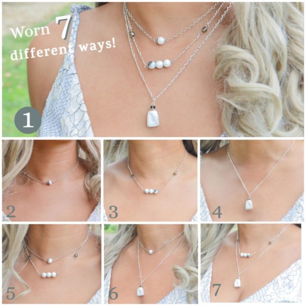 7 ways to wear the Layered Lovelies Howlite Complete Set