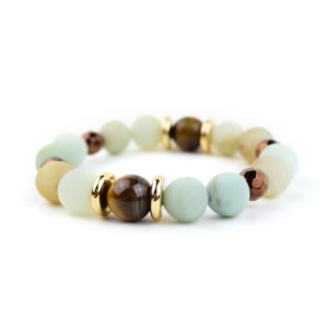 Amazonite and Tiger’s Eye Bracelet