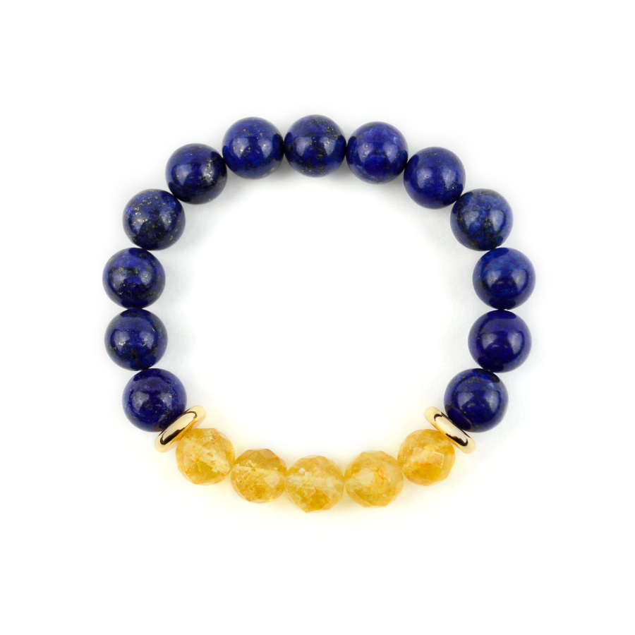 Citrine and Lapis Lazuli Bracelet - Kcrafts