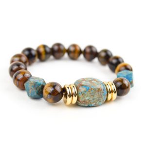 Tiger’s Eye and Blue Sky Jasper Bracelet