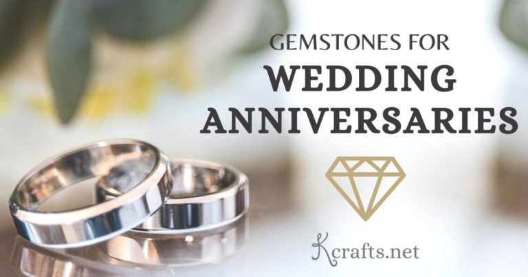 wedding rings and title "gemstones for wedding anniversaries"