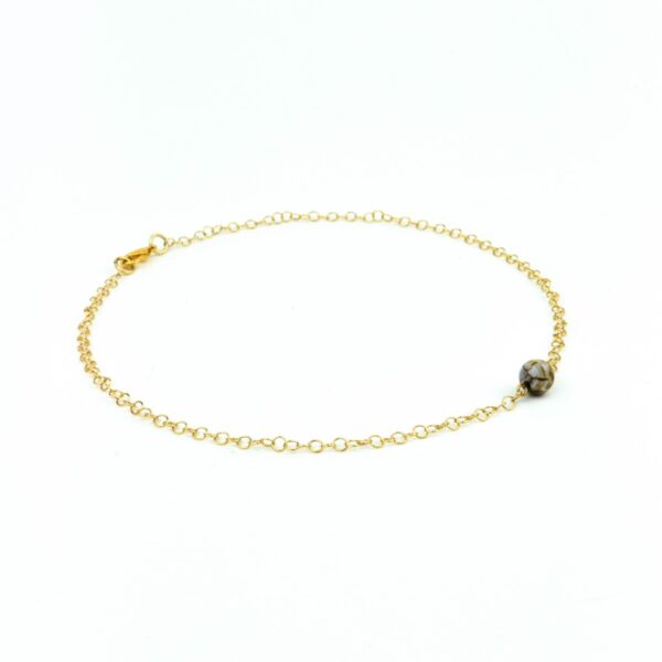 Layered Lovelies 15" Gold Chocolate Agate Choker Necklace