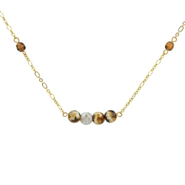Layered Lovelies 17" Gold Chocolate Agate Necklace