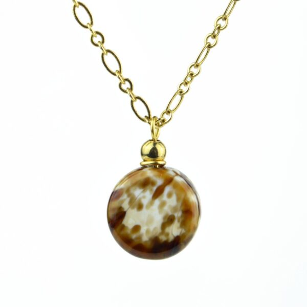 Layered Lovelies 19" Gold Chocolate Agate Pendant Necklace