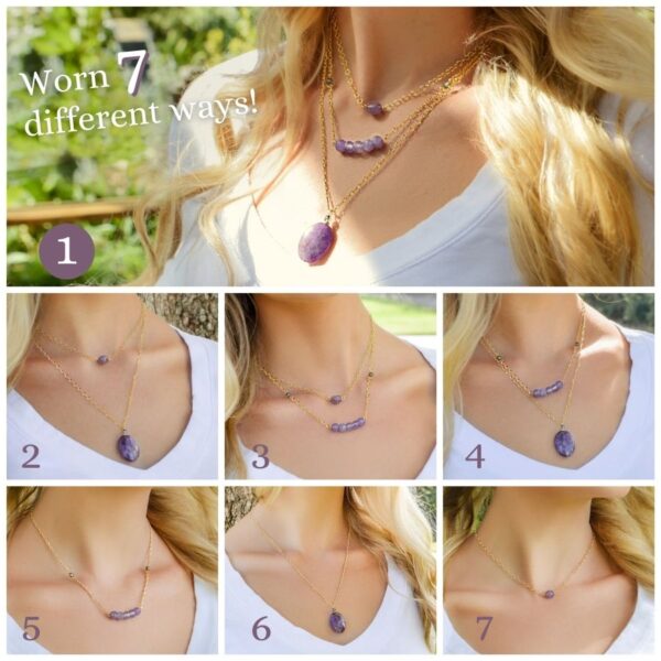 7 ways to wear the Layered Lovelies Amethyst Complete Set